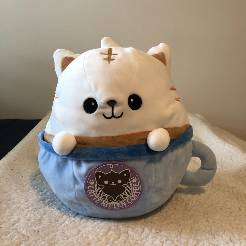 Latte kitten Cat Coffee Plushie